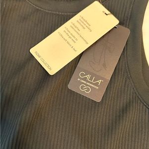 Women’s Calais Rib Tank Pure Black, Medium